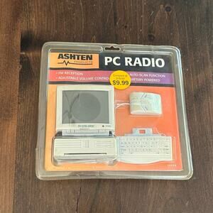 Vintage Ashten Products PC Computer Radio FM Reception Battery Powered Sealed